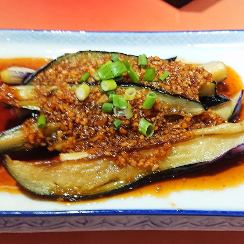 茄子のニンニク和え（晩酌セット）(四川食府)