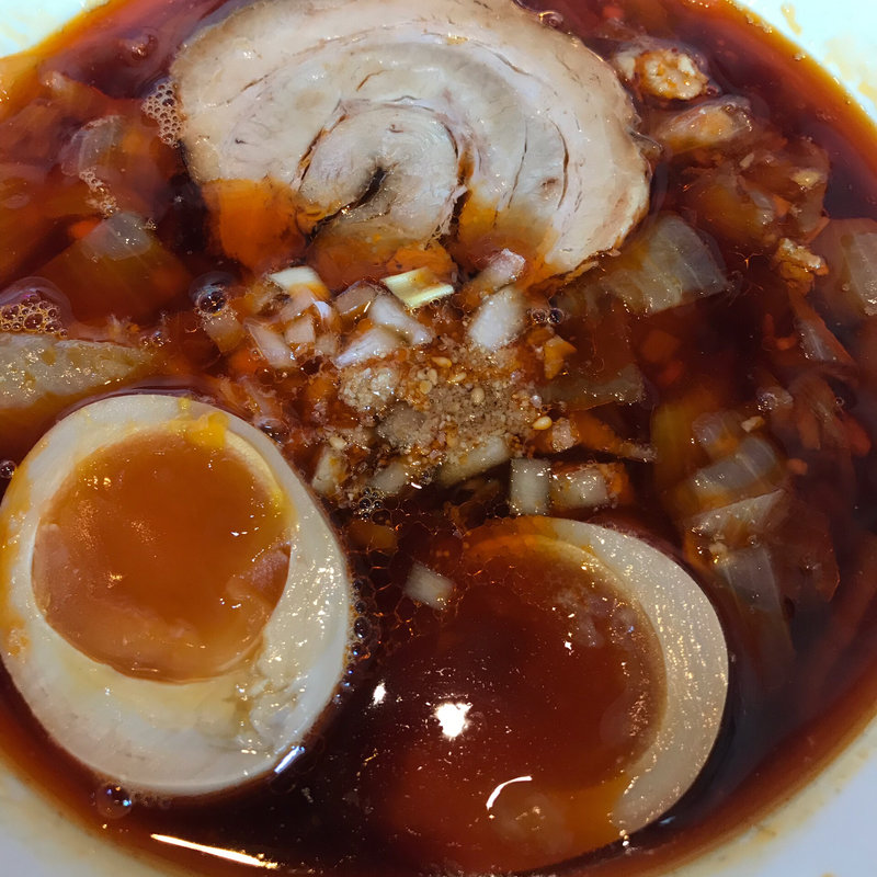 帝王ラーメン煮卵入り(激辛ラーメンの拉麺帝王 君津店)
