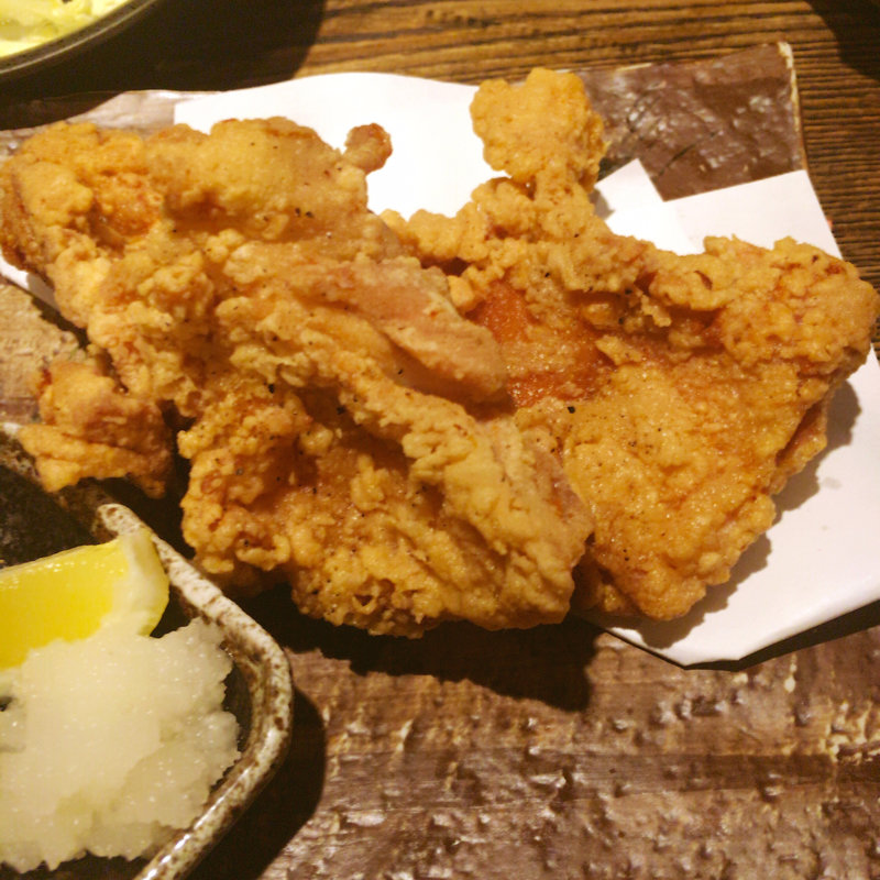 鶏ももばら塩唐揚げ三ケ(咲鶏や （さきとりや）)
