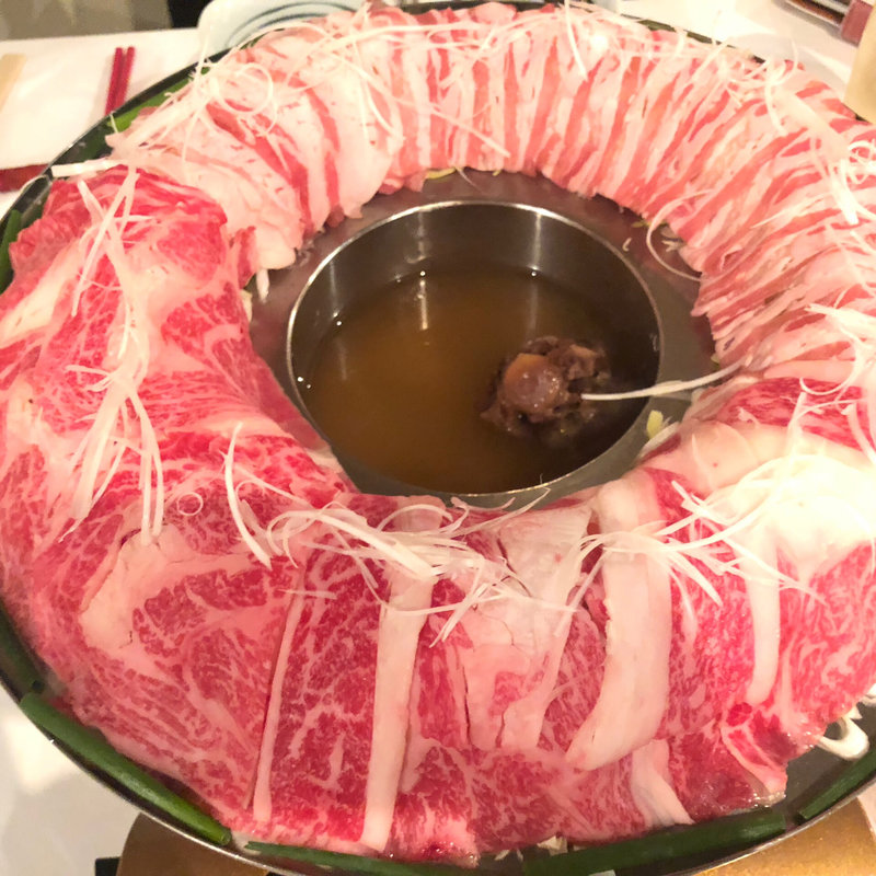 アグー豚と佐賀牛のミックスしゃぶしゃぶ(金蔦本店)