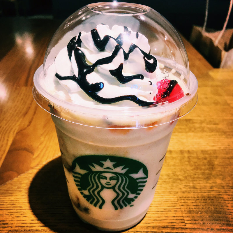 プリン アラモード フラペチーノ(Tall)(スターバックスコーヒー 福岡赤坂門店)