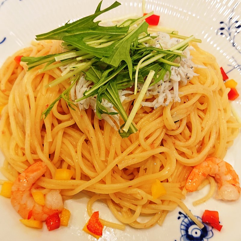 シラスと海老の梅和風（ランチセット）(椿屋茶房　アトレ川崎店)