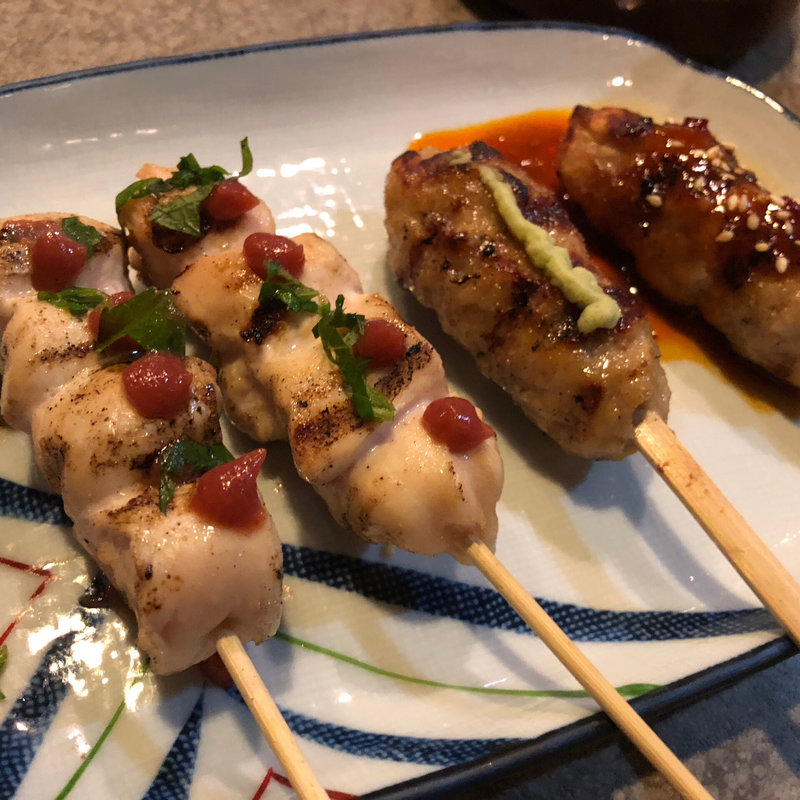 梅ささみ&わさびつくね(八剣伝　原田店)