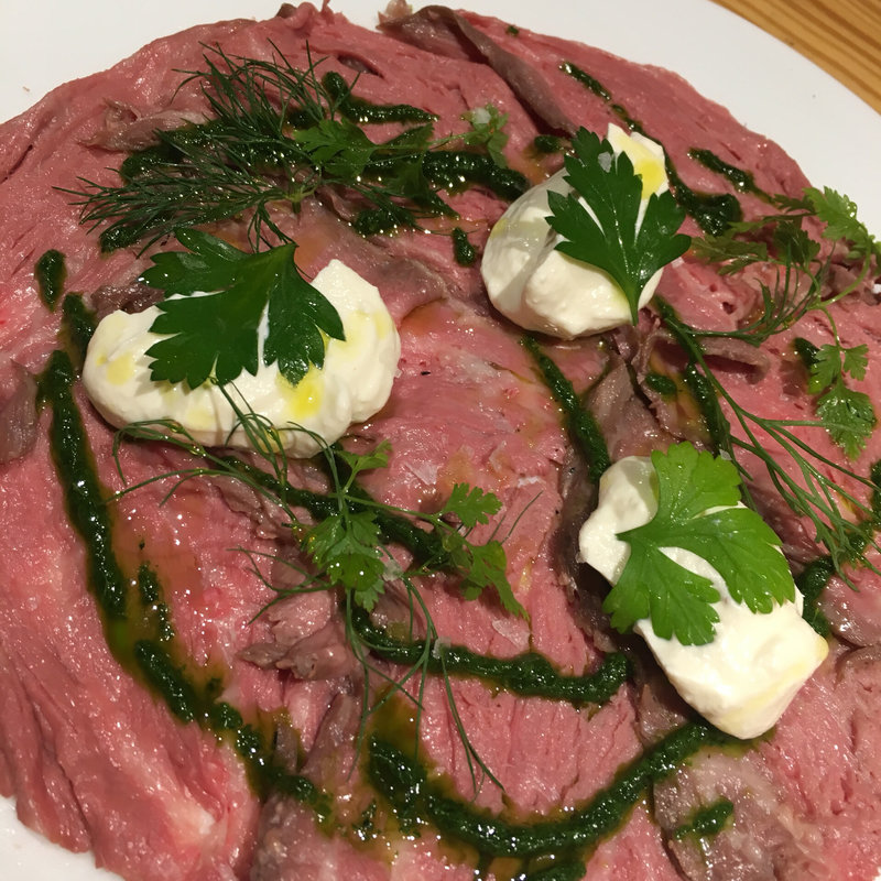 和牛のウニパッチョ(原価ビストロBAN！ 八丁堀)