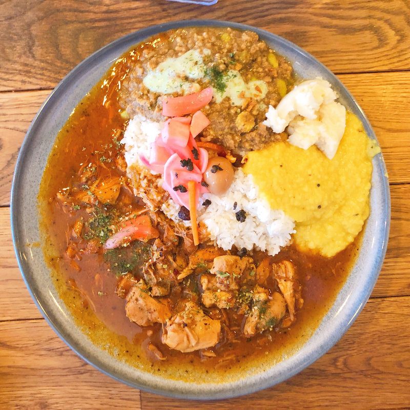 濃厚チキンとキーマ(ハルダモンカレー（collectさんを昼間間借り中）)