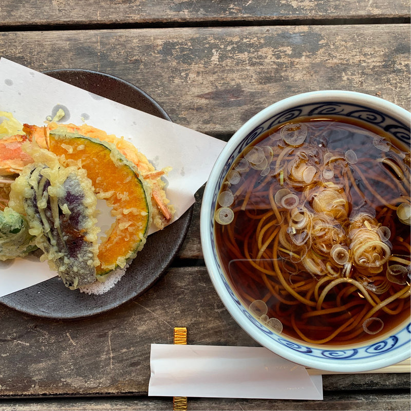 天ぷらそば　並(軽井沢 川上庵)