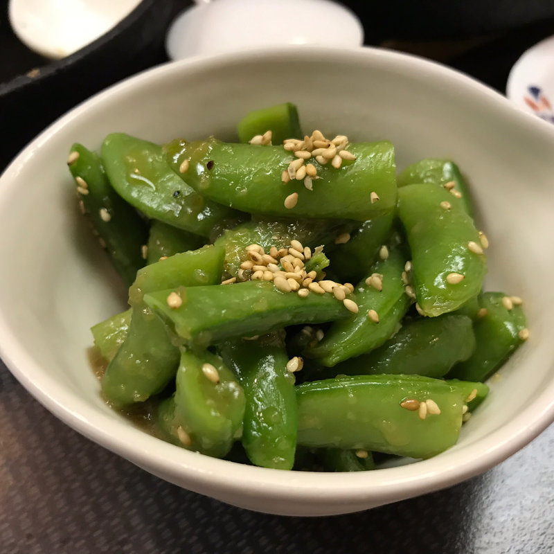 さやいんげんの塩ゆで(まるさん餃子)