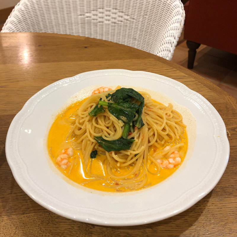 海老とほうれん草アメリケーヌソース(マザーリーフ ディアモールフィオレ店)