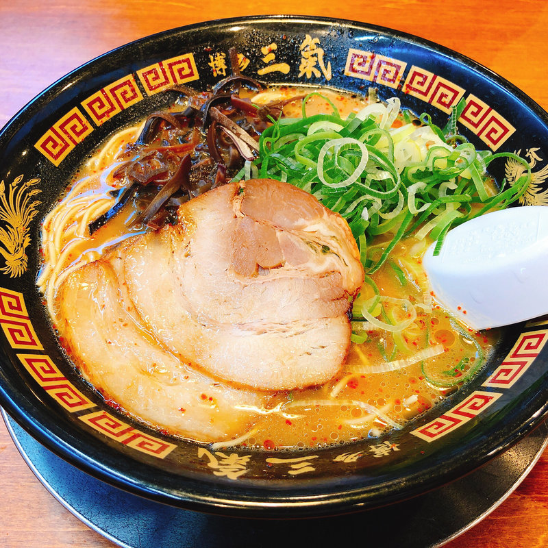 げん氣ラーメン(ピリピリ辛辛とんこつ)(ラーちゃん専門店 博多三氣 筑紫野店)