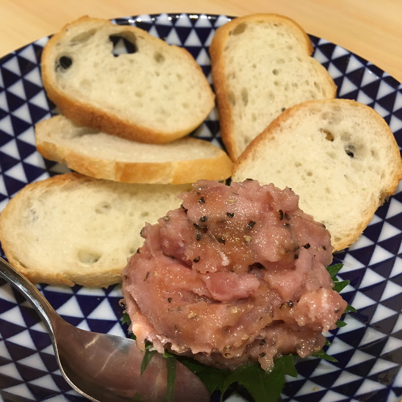 ねぎマグロとオリーブオイルの素敵過ぎる出逢い(鮨・酒・肴 杉玉 神保町店)