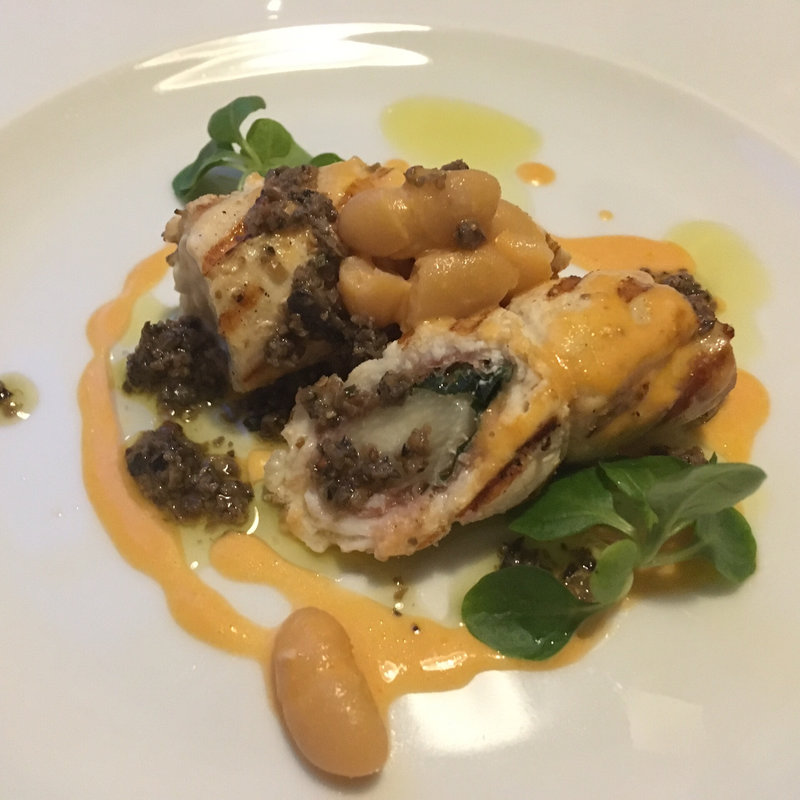 メカジキとホワイトアスパラガスのインボルティーニ(レストラン・ピウ)