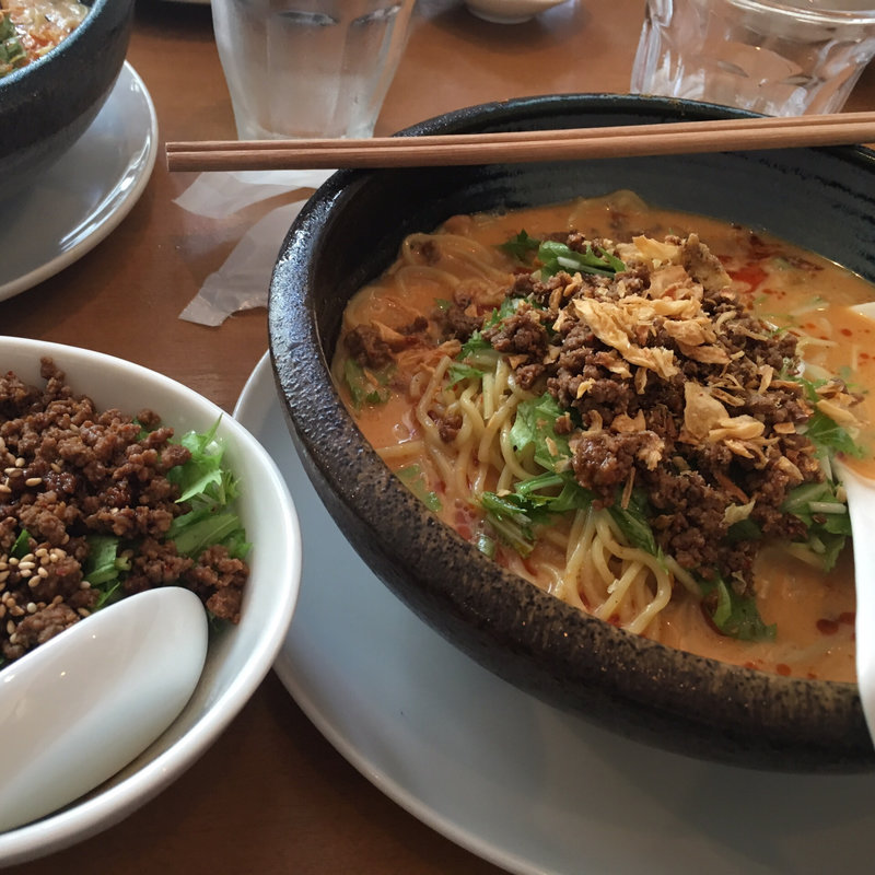 冷やし担々麺、肉味噌ごはん(星期菜 （セン・ケイ・ツァイ）)