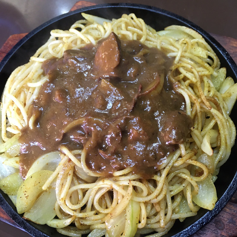 スパゲティ カレーソース(お食事と喫茶 があべら(1974創業 手作りの店))
