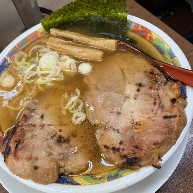 しょうゆ、チャーシュー1枚追加(まぐろラーメン大門)