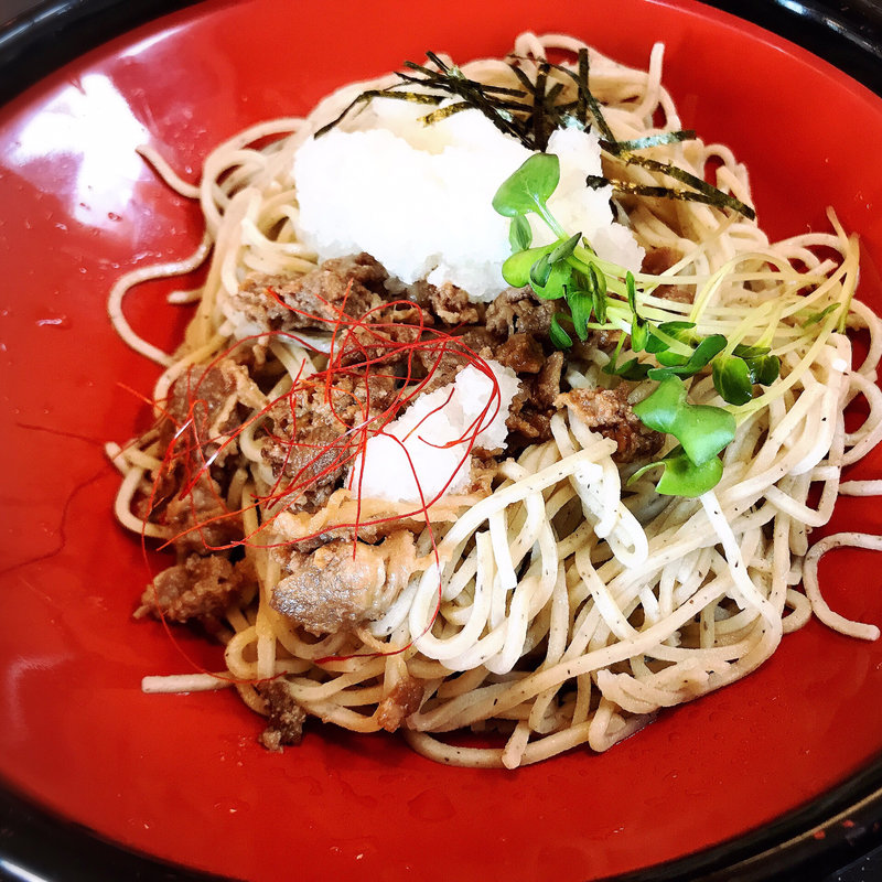 肉ぶっかけおろしそば(ふじ家うどん)