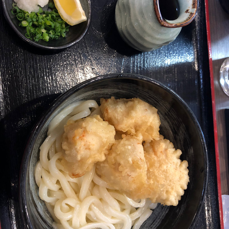 かしわ天おろしぶっかけ（温）(手打ちうどん 大蔵)