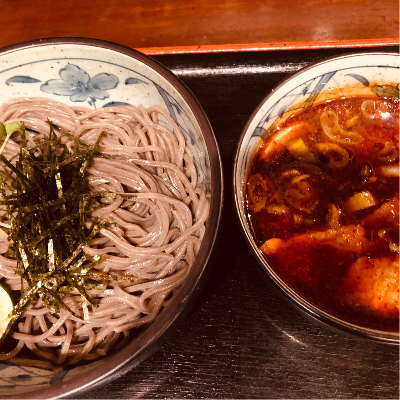 豚辛つけ麺(中)(つけ蕎麦 BONSAI 立川本店)