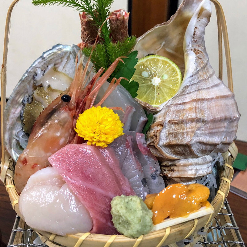 氷鉢の季節のお造り(海老蔵)