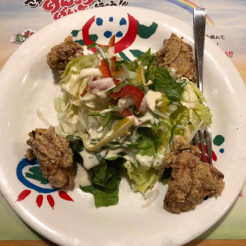 竜田揚げサラダ(炭焼きレストランさわやか　磐田本店)