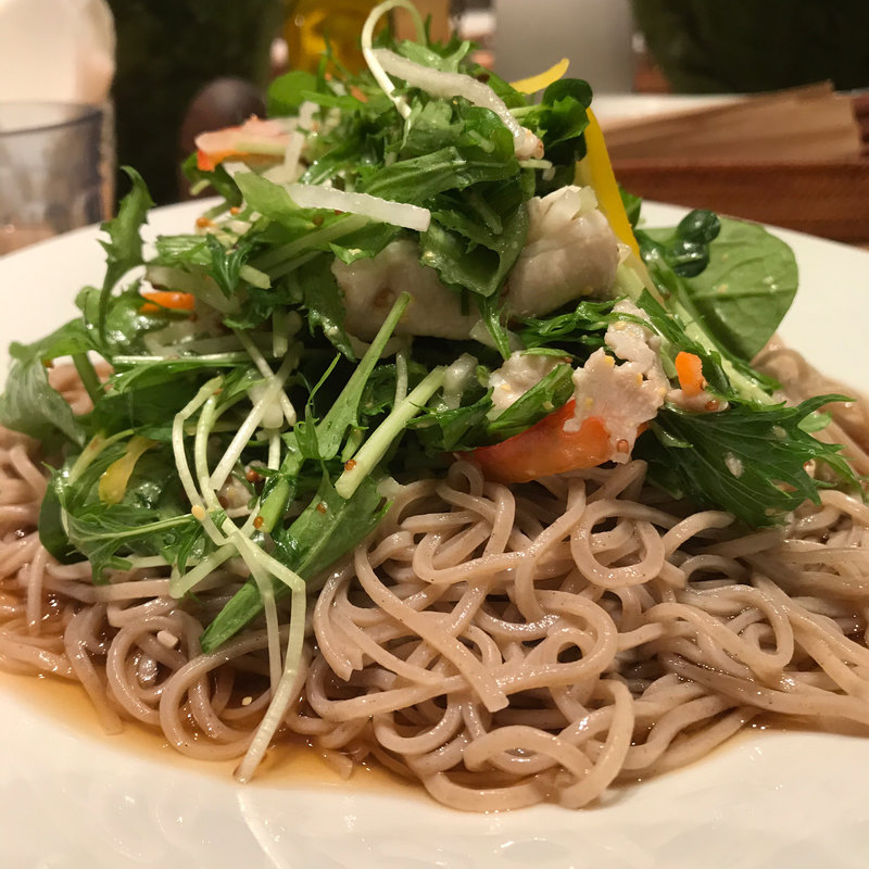 10種の野菜の豚しゃぶ蕎麦(ご馳走蕎麦 そら)