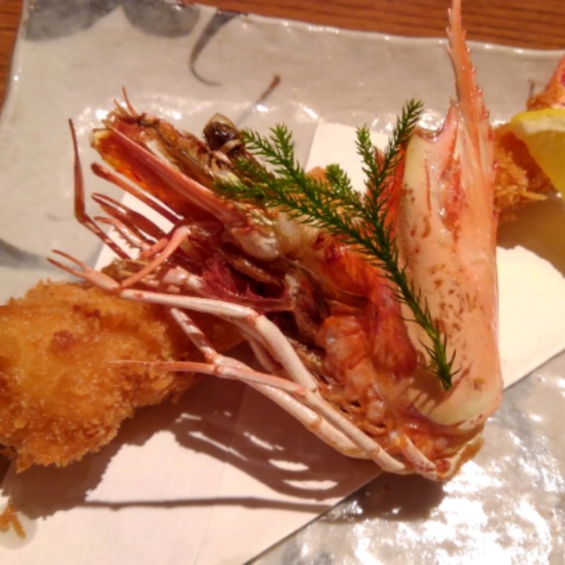 天然ジャンボ海老ふりゃ～(矢場とん 東京銀座店 （やばとん）)