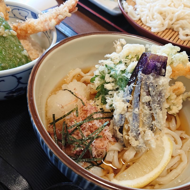 天ぷらぶっかけうどん(小天丼セット)(たんた家 （たんたや）)