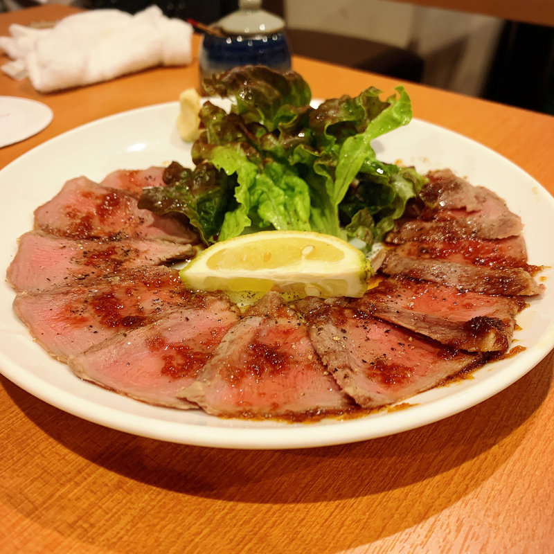 赤身たんの和風カルパッチョ(つなぎや 中目黒)