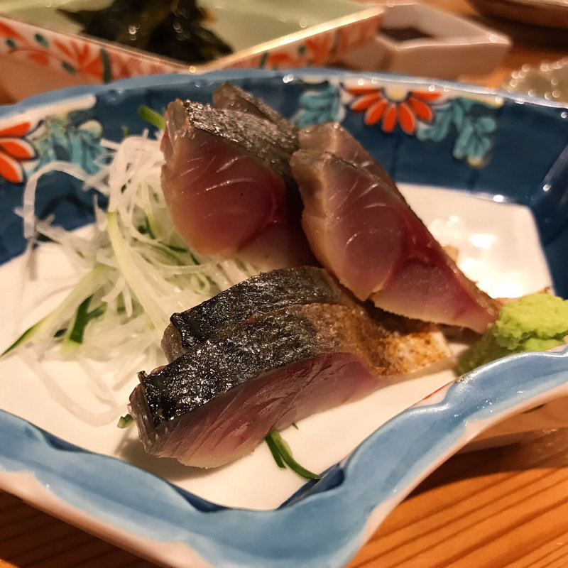 〆さ鯖のお造り(肴や ちぎら)