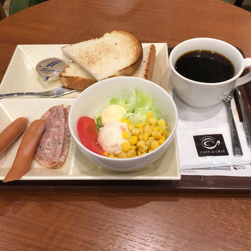 モーニングプレート ソーセージ(カフェ・ド・クリエJR御徒町駅南口店)