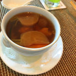 あわびの鶏白湯御膳 蒸しスープ(ロイヤルパークホテル横浜 68階 中国料理 皇苑)