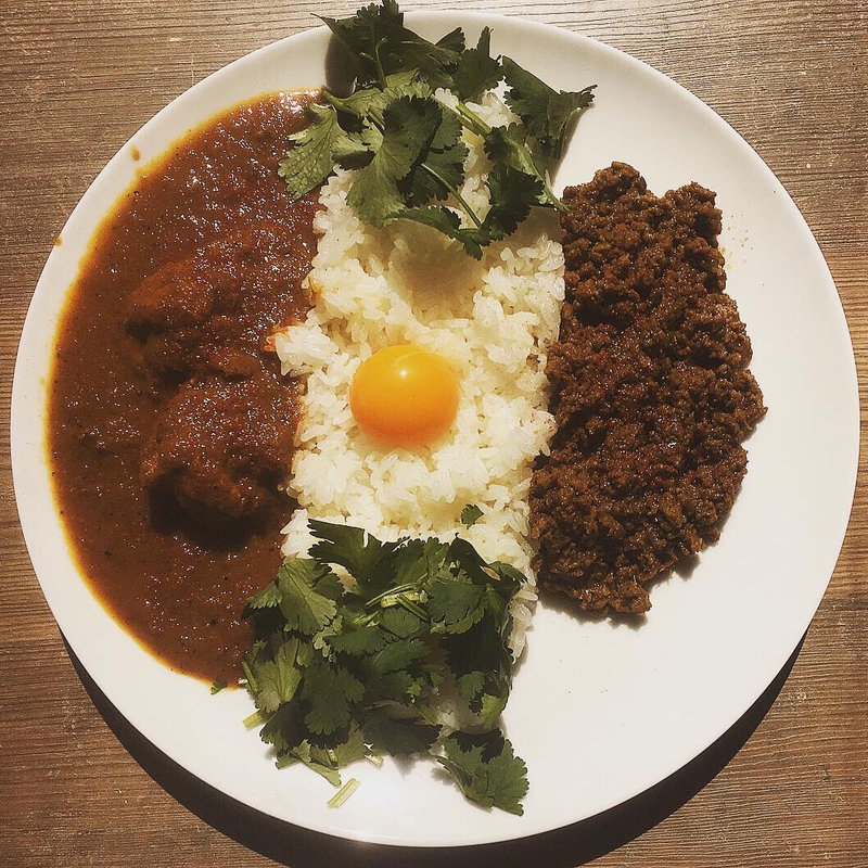 あいがけ（キーマ&チキン）(Shingo Curry)