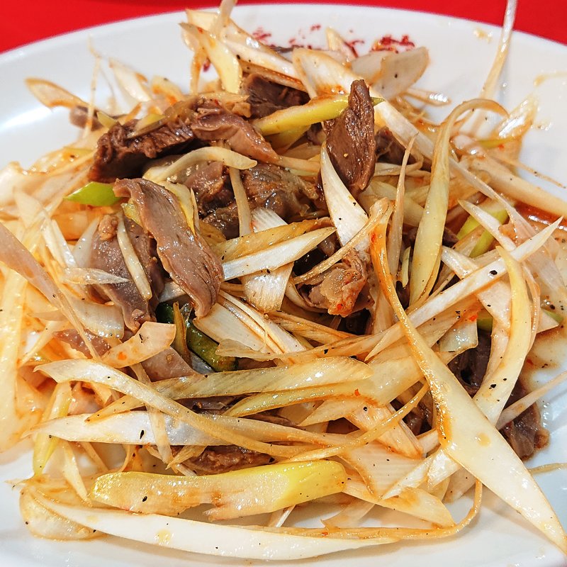 砂肝とネギの和え物(清香楼 本館)