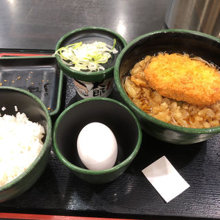 朝定食（納豆）(ゆで太郎 もつ次郎 鶴見中央店)