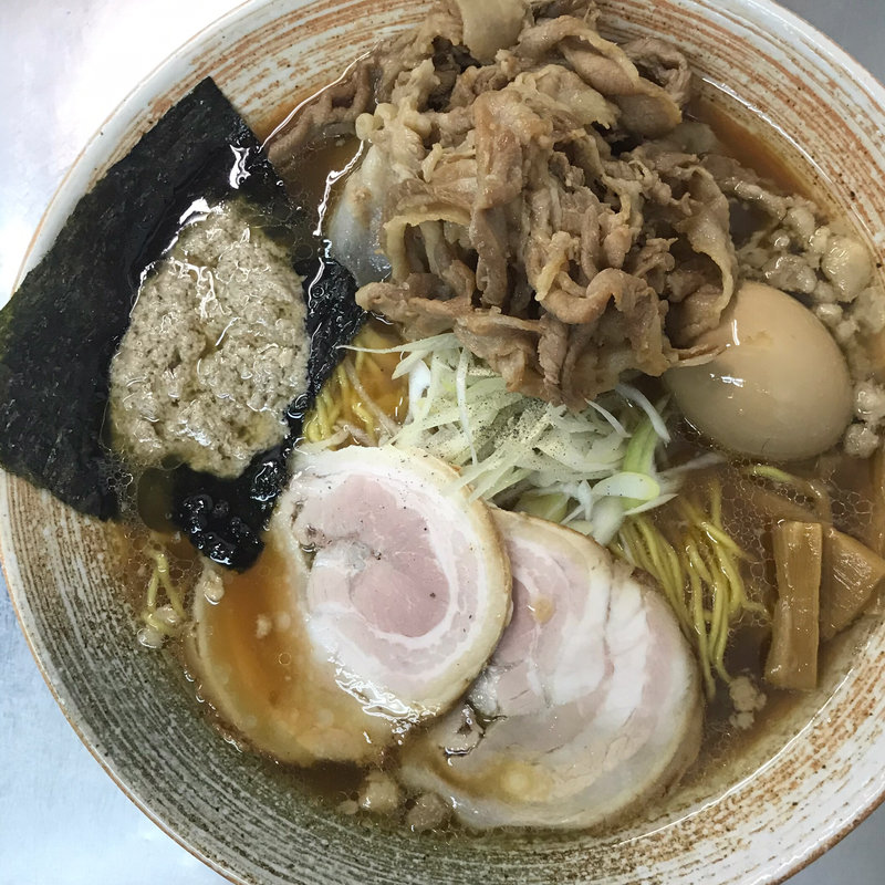 悪い奴(真河豚)+悪い肉(覆麺 智 （ふくめん とも【旧店名】覆麺）)