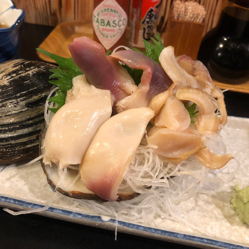 ホッキ貝の刺身(ほろよい )