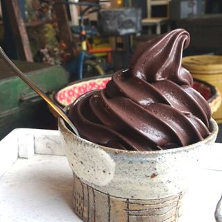 チョコレートソフトクリーム+フレーバーバルサミコ(no rain,no rainbow)