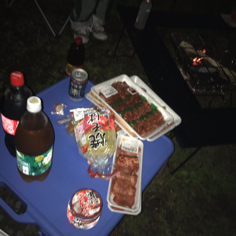 バーベキュー😎(奥日田キャンプ場)