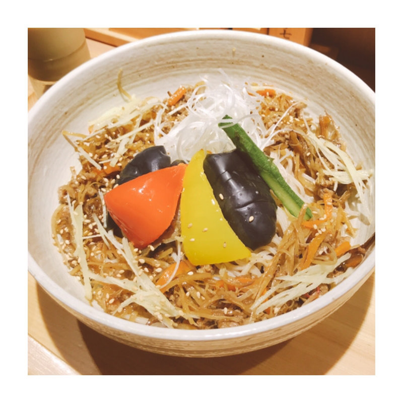 冷やし鴨茄子そば(蕎麦きり みよた 青山本店)