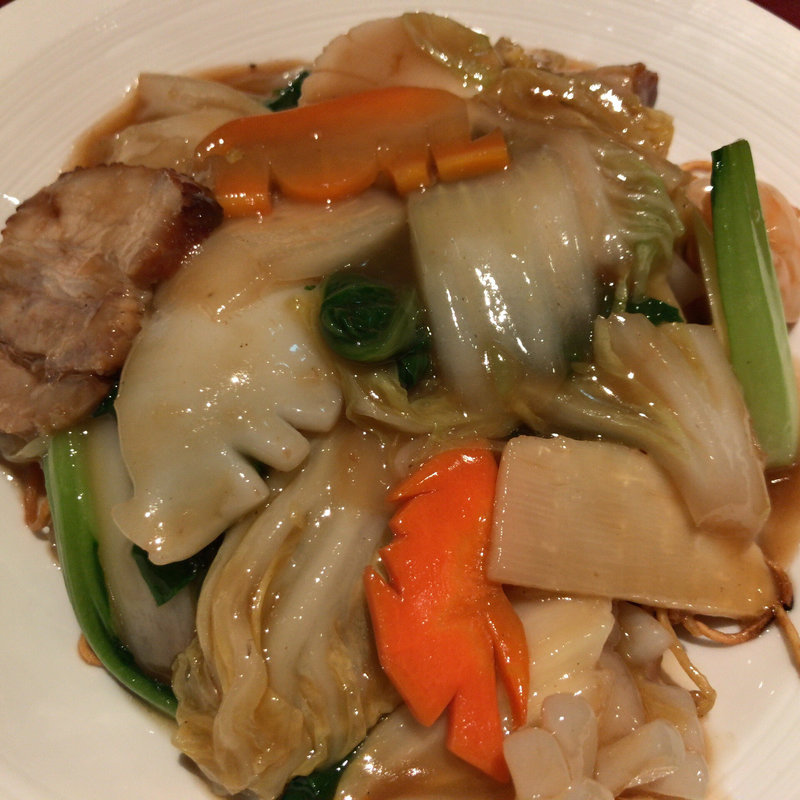 海鮮と季節野菜のあんかけ焼きそばセット(ジョーズ シャンハイ ニューヨーク 銀座店)