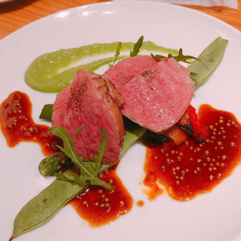 牛ステーキ 満願寺とうがらしソース(バール　イルピアット （BAR ilpiatto）)