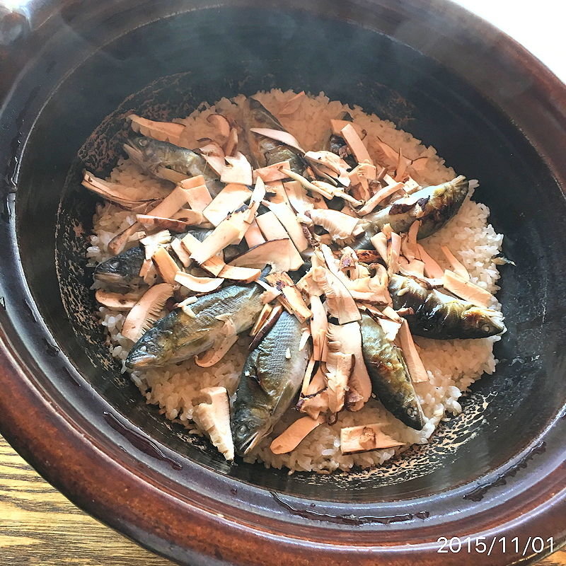 鮎と松茸のご飯(比良山荘 （ひらさんそう）)