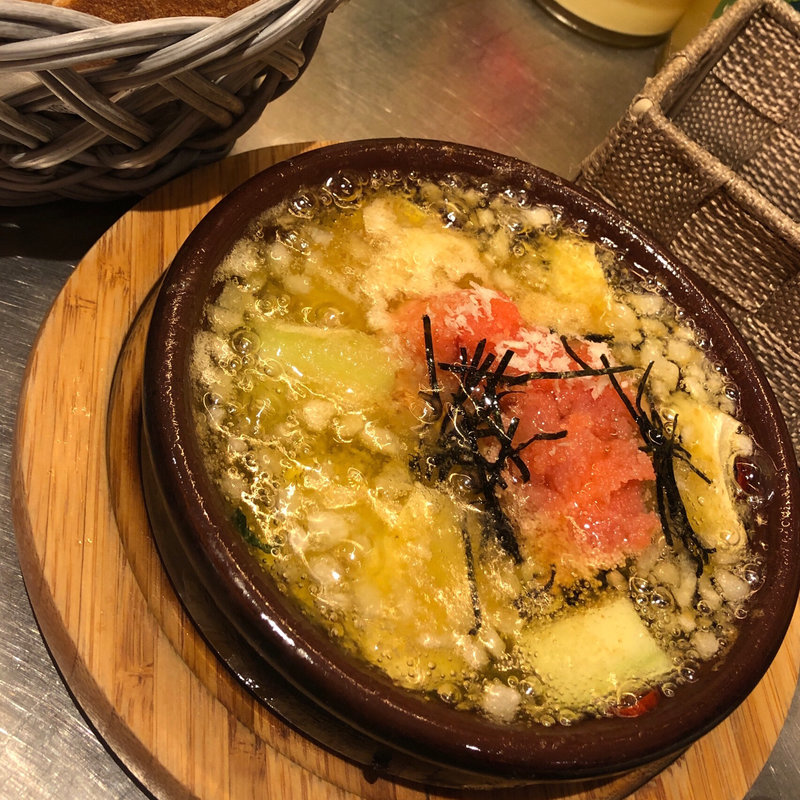 カマンベールチーズと明太子のアヒージョ(Kame Bar 8 )