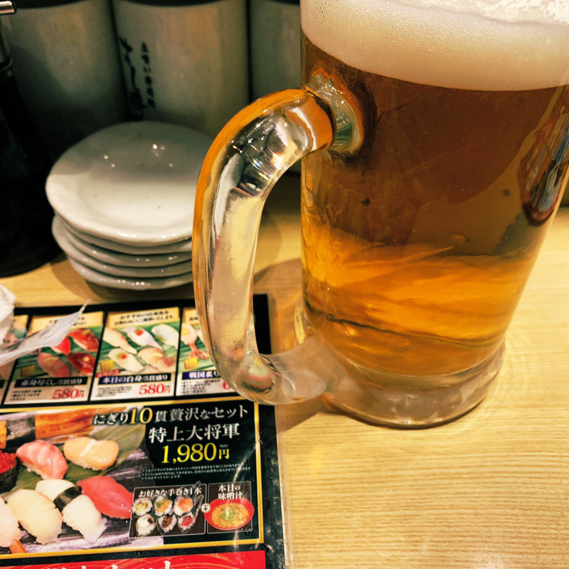 特大生ビール(すし将軍 新天町店)