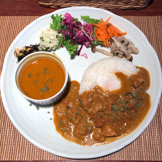 チキンカレー＆あさりカレー あいがけ(スパイスカレー つぼみのかおり)
