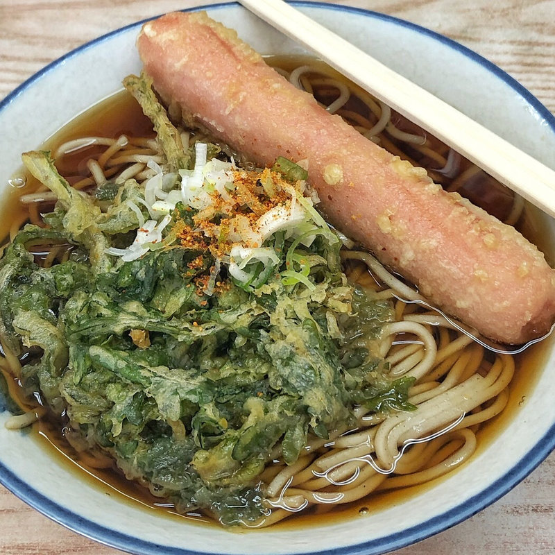 春菊天魚ニソ天そば(一休 )