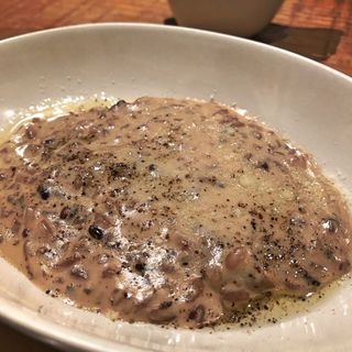  ポルチーニ茸とチーズの古代米リゾット(ワイン処Oasi)