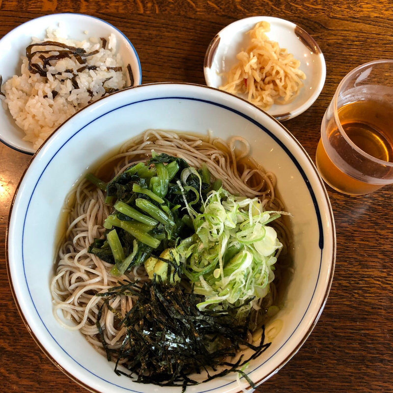 冷やしわさびそば(そば処　ごほーでん )