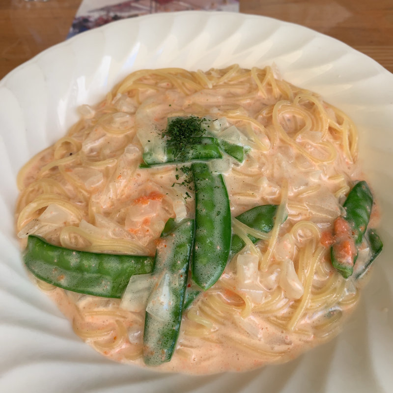 クリームパスタランチ（明太子と絹さや）(月夜野 （ツキヨノ）)