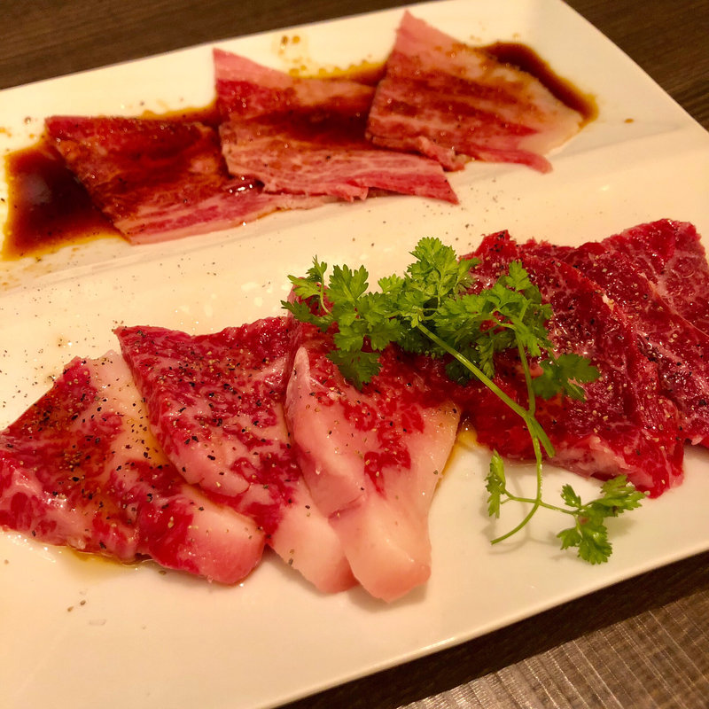 本日の赤身三種盛(金舌 原宿)