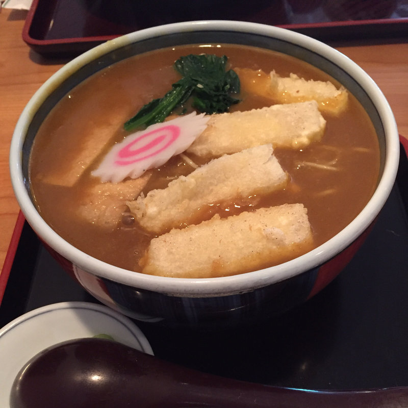 揚げ餅入りカレー蕎麦(いなりや)